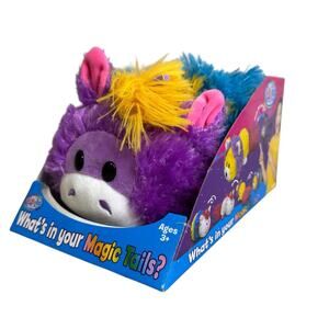 FlipaZoo Magic Tails Blue Dragon to Purple Unicorn 11in Plush Toy Soft New